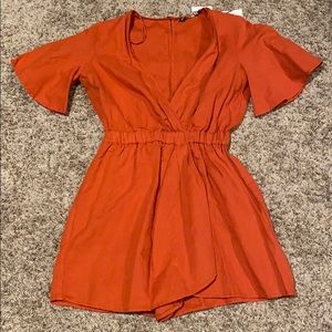 Orange Romper from Zara. Size XS. NWT.